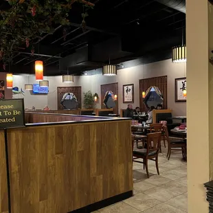 the dining area of a restaurant