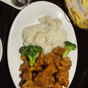 Orange Chicken with White Rice