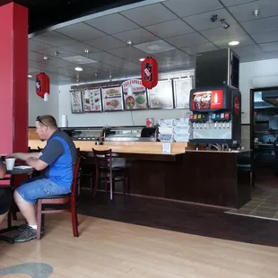 Inside restaurant