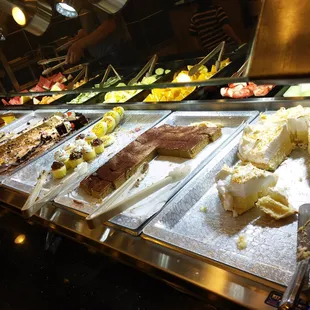 Pies and cakes !  Meringue pie, berry pie, pumpkin pie, black forest cake... And cookies and cupcakes!