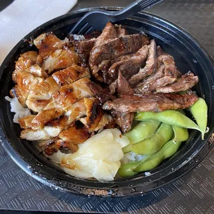 Chicken and steak