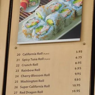 menu, sushi and sashimi