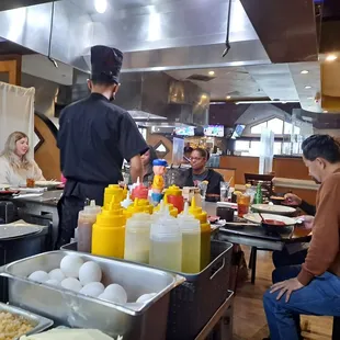 a chef preparing food
