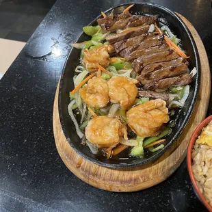 steak and shrimp