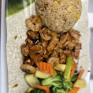 hibachi shrimp &amp;chicken