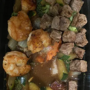 Chicken and shrimp Hibachi