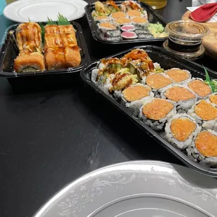 Two Any 3 Rolls Lunch Special and a special roll