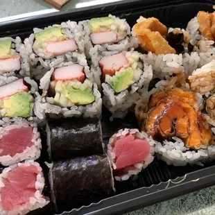 California Roll Sweet Potato Roll Tuna Roll
