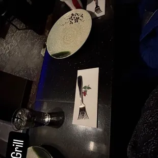 The seating I referred to being behind the hibachi chef