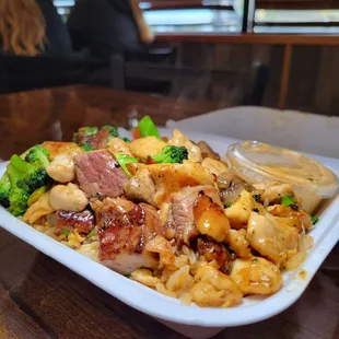 a plate of food