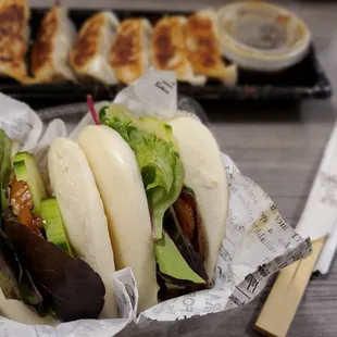 Chashu Bun and Gyoza...