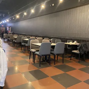 the dining area of the restaurant