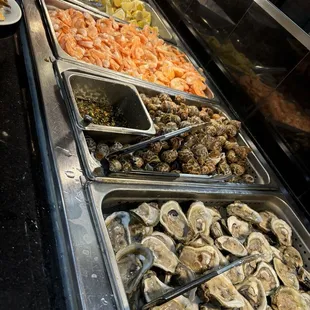 interior, oysters and mussels