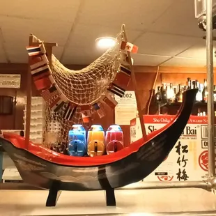 a hammock in a restaurant