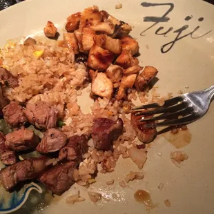 Steak and chicken