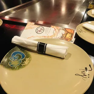 a place setting for a meal