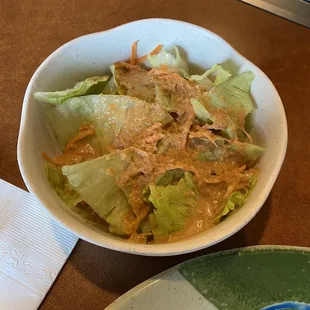 House Salad with ginger dressing