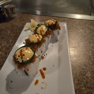 Fish roll omg to die for. New fav for me