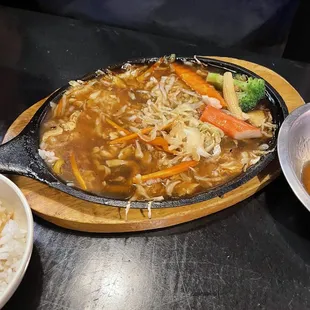 Teriyaki seafood - light on teriyaki.