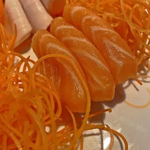 Salmon Sashimi on Sashimi Deluxe