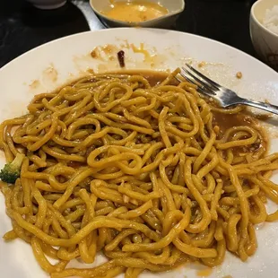 Scallops and filet from hibachi. What's left is swimming in teriyaki