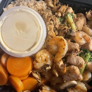 a meal in a plastic container