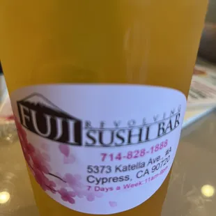 Passion fruit ice tea.