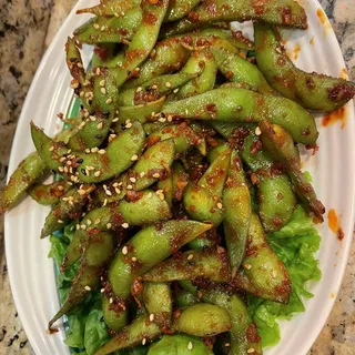 Spicy Garlic Edamame