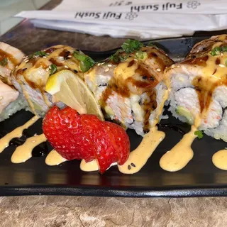 Salmon on Fire Roll