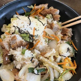 a bowl of rice and vegetables