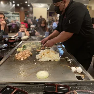 a chef preparing a meal