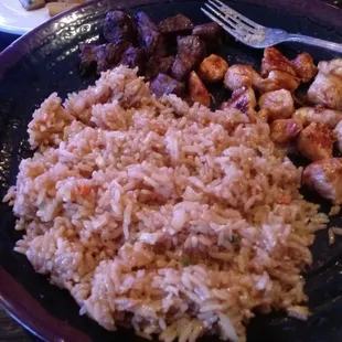 Steak chicken real good