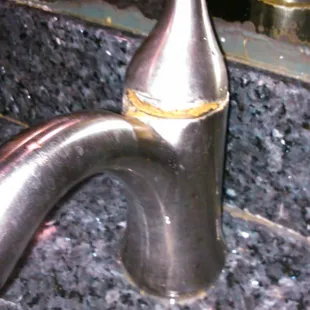 Grime on bathroom sink