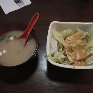Miso Soup and Salad