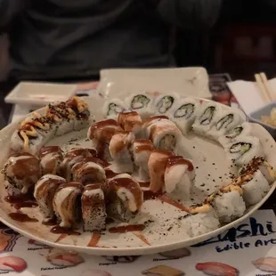 sushi, sashimi, sushi and sashimi, food