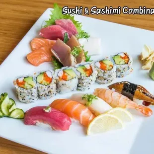 sushi and sashimi, sashimi, sushi, food