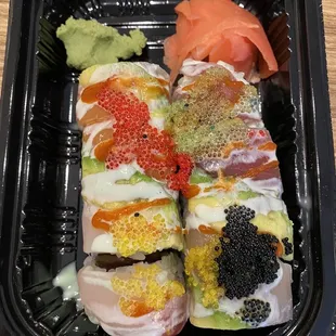 Fancy Rainbow sushi roll