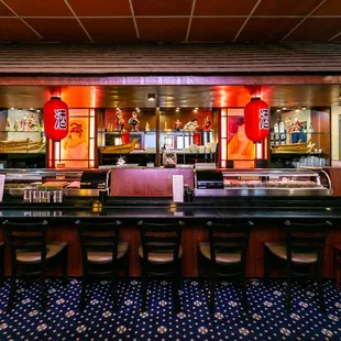 a view of the dining area