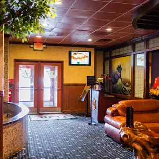 the entrance to the restaurant