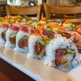 Sushi Combo E  . Sushi Buffet coming back sometime in August 2022.