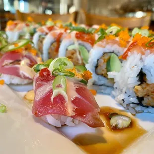 Sushi Combo E  . Sushi Buffet coming back sometime in August 2022.