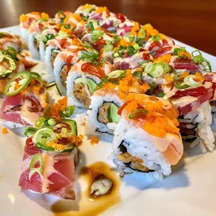 Sushi Combo E  . Sushi Buffet coming back sometime in August 2022.