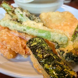 a plate of food on a table