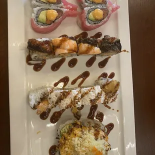 Volcano Rolly Sow White Tiger Roll Sweetheart Roll