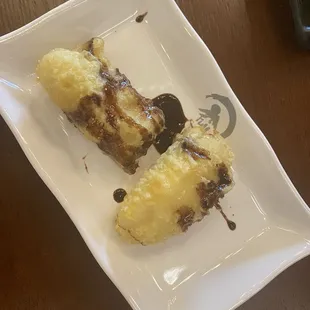 Fried Banana with Chocolate