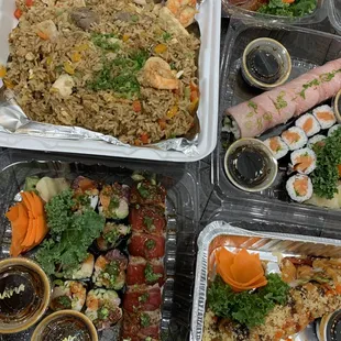 a variety of food items