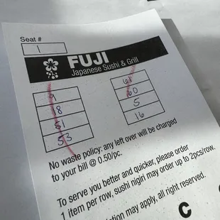 Ordering paper