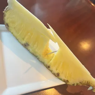 Complementary fresh pineapple