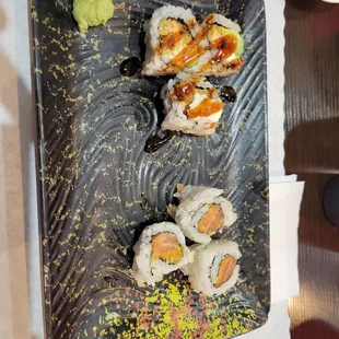 Various sushi rolls