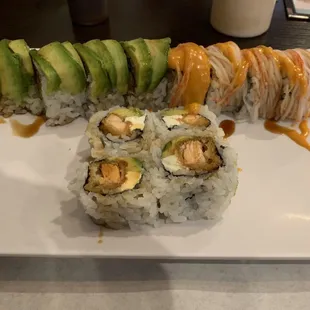 Green Dragon Roll, Salmon Katsu Roll